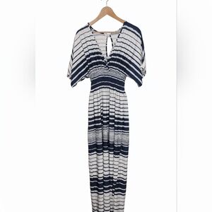 5th & Love Navy and White Striped Maxi Dress